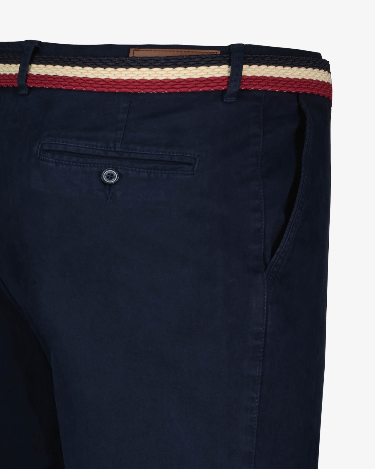 Pantalon chino avec ceinture grande taille bleu marine