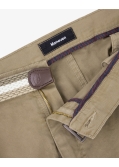 Pantalon chino avec ceinture grande taille beige