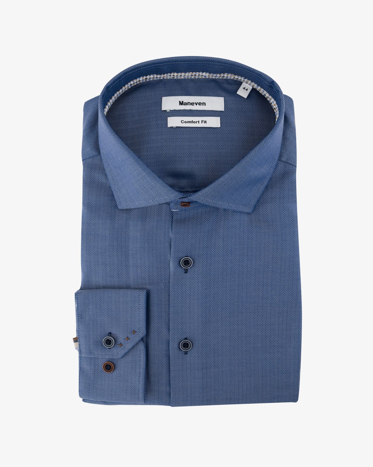 Chemise chevron facile à repasser grande taille bleu