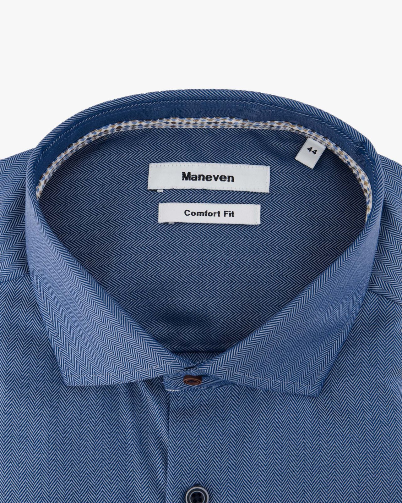 Chemise chevron facile à repasser grande taille bleu