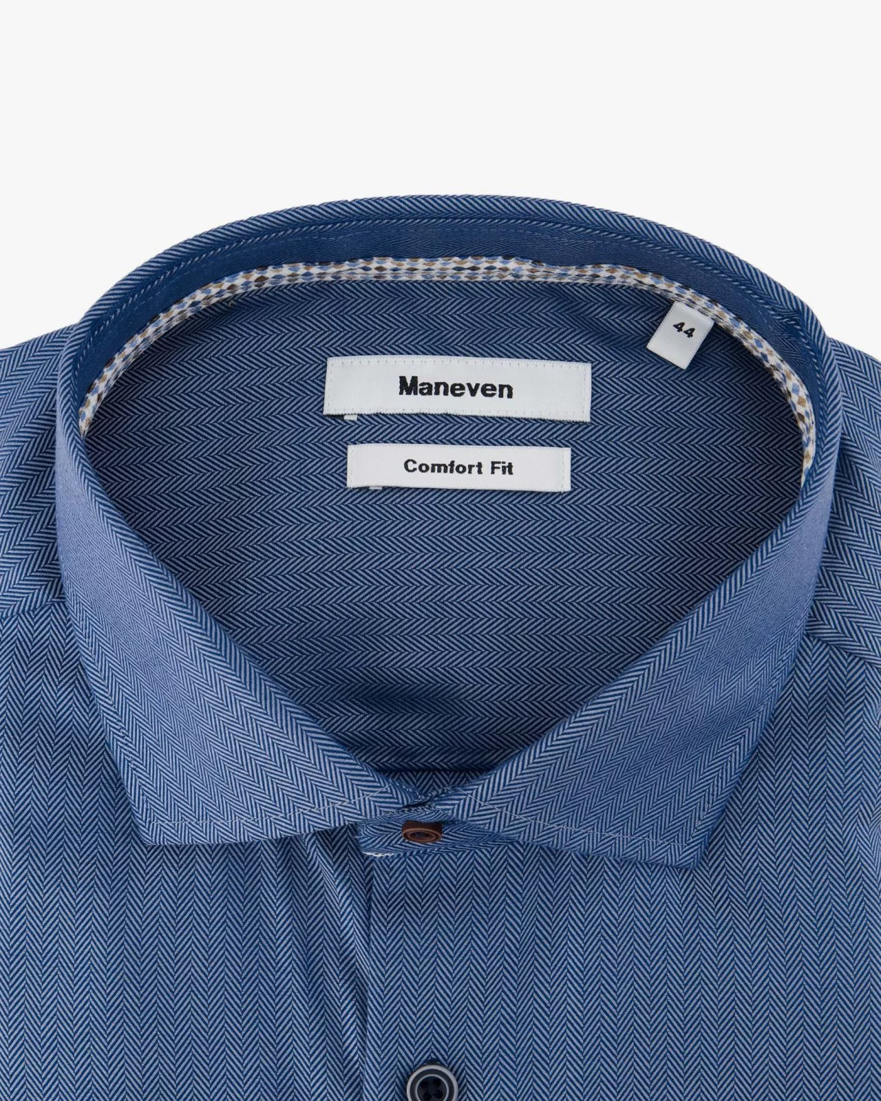 Chemise chevron facile à repasser grande taille bleu