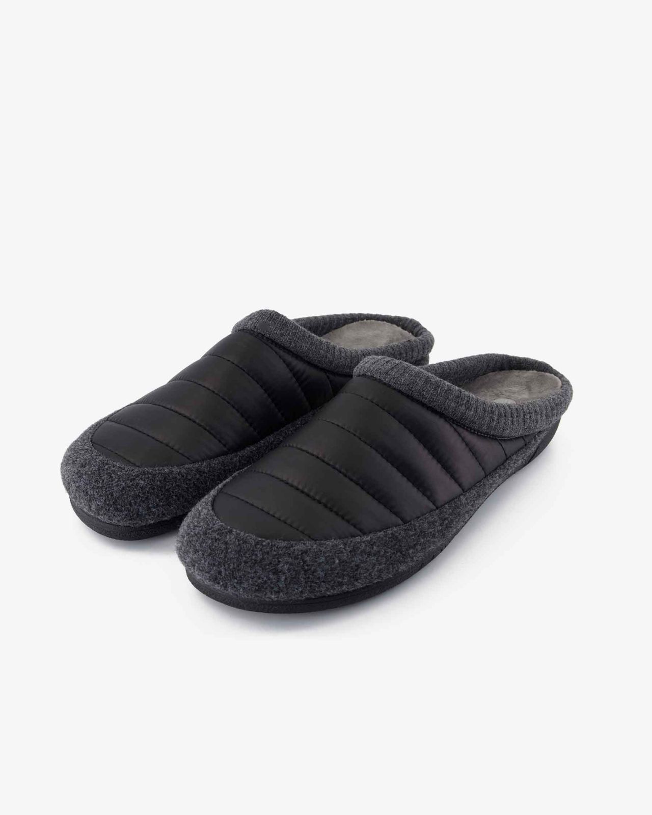 Chaussons matelassés grande taille noir