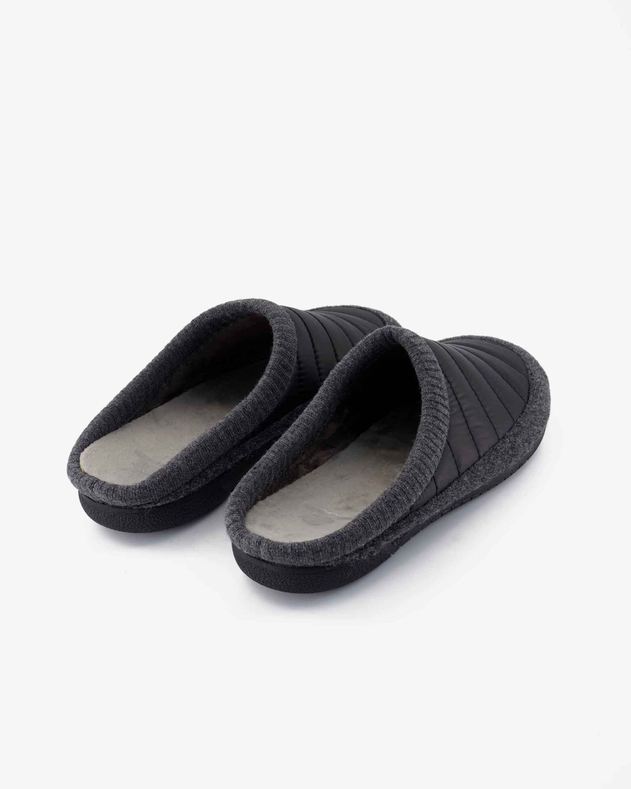 Chaussons matelassés grande taille noir