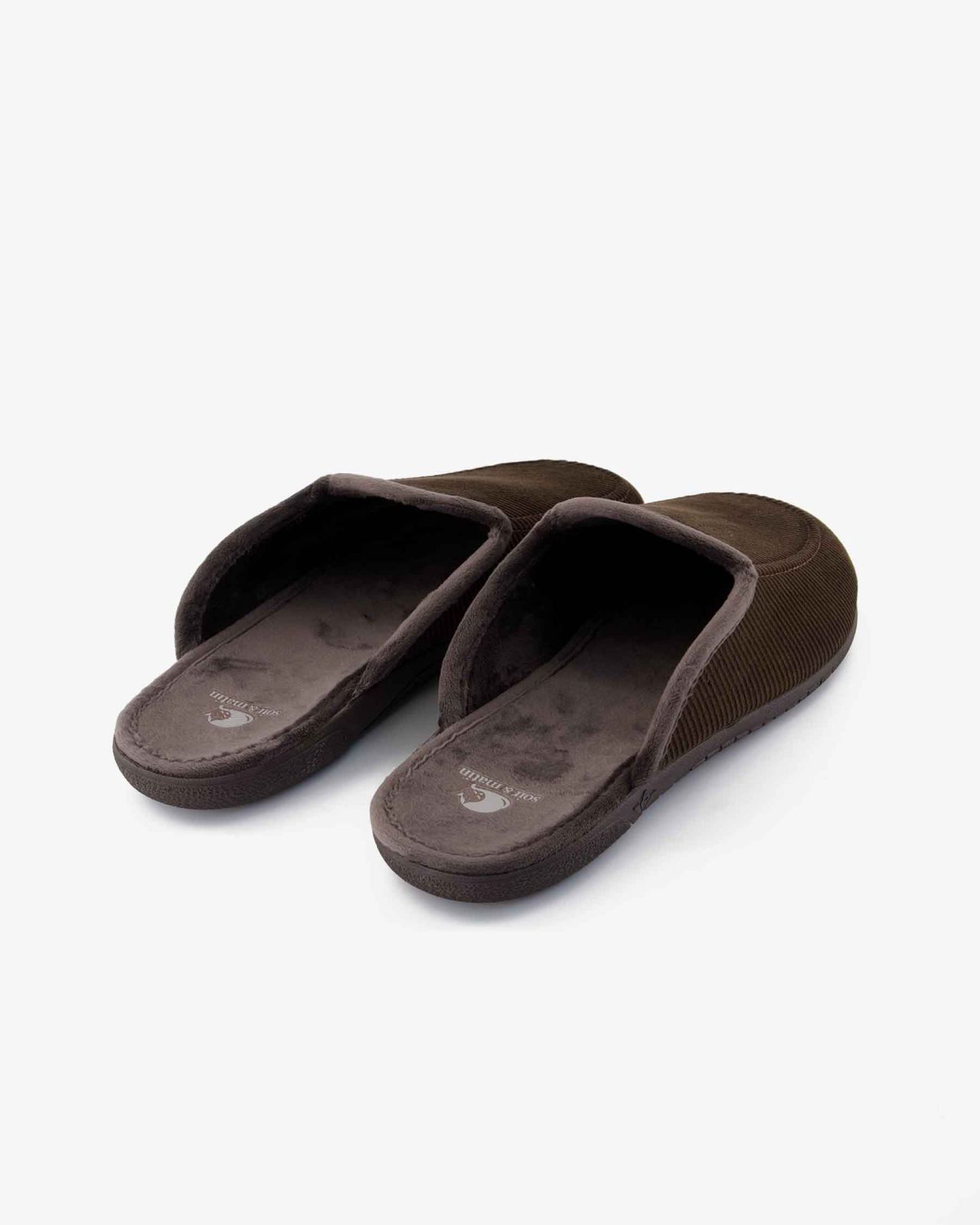 Chaussons grande taille marron