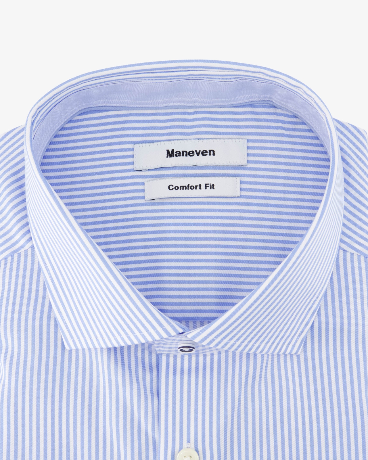 Chemise non iron à rayures bâtons grande taille bleu