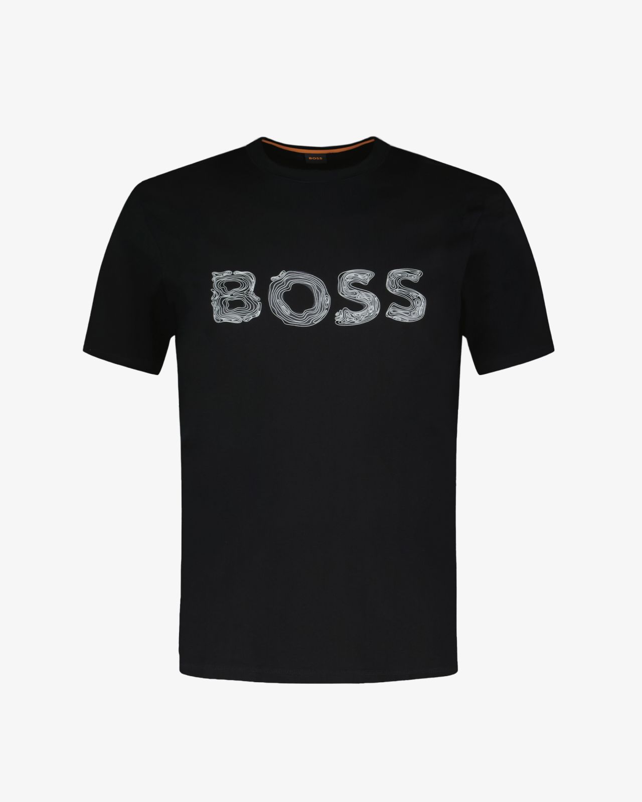 T-shirt col rond grande taille noir