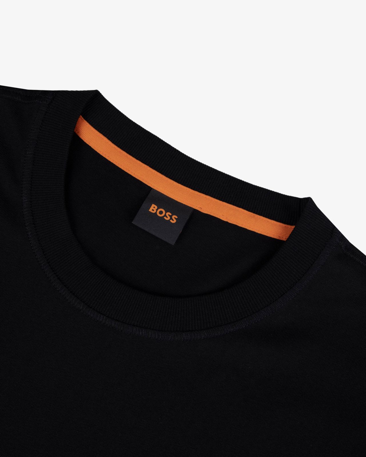 T-shirt col rond grande taille noir