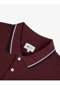 Polo piqué grande taille bordeaux