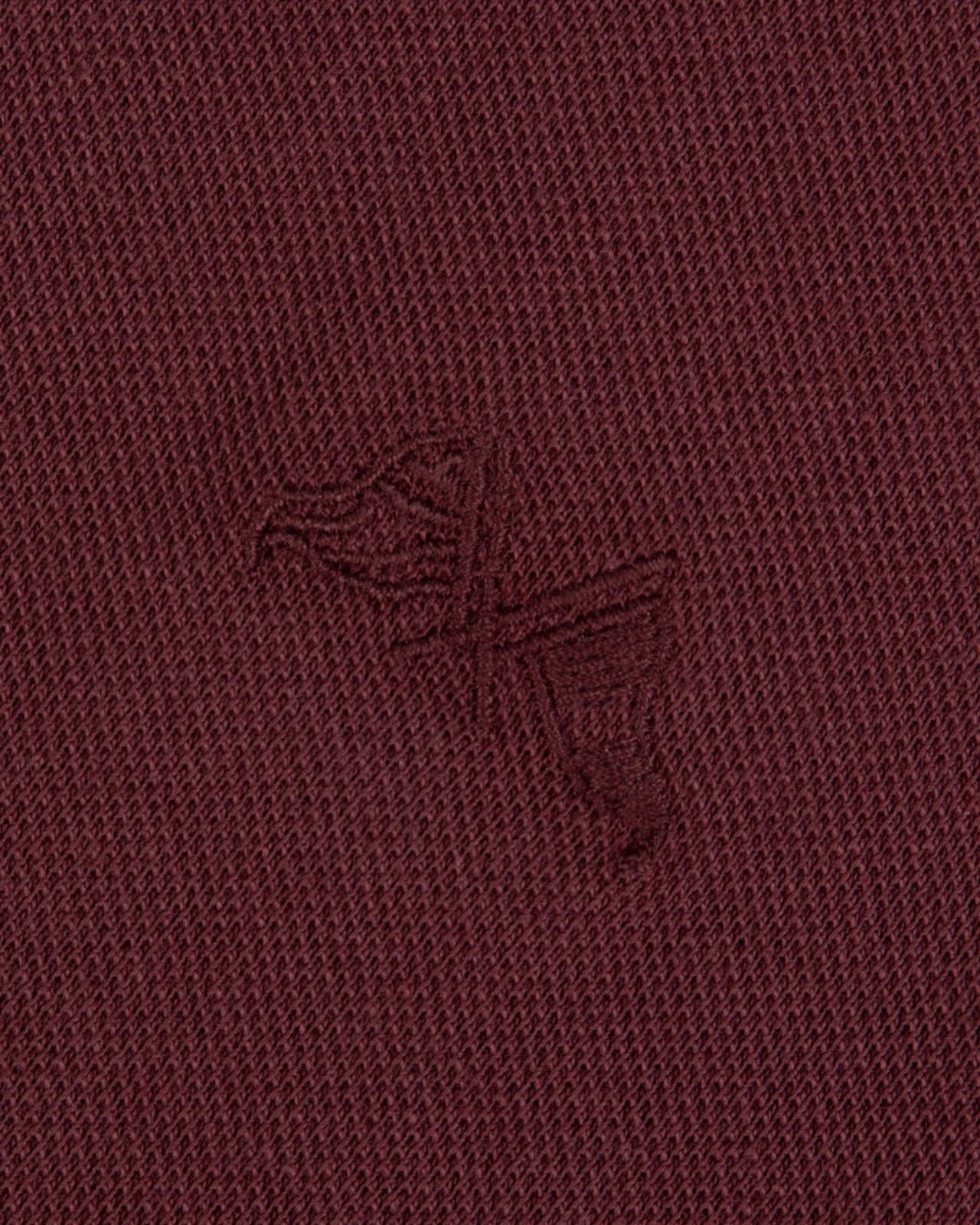 Polo piqué grande taille bordeaux