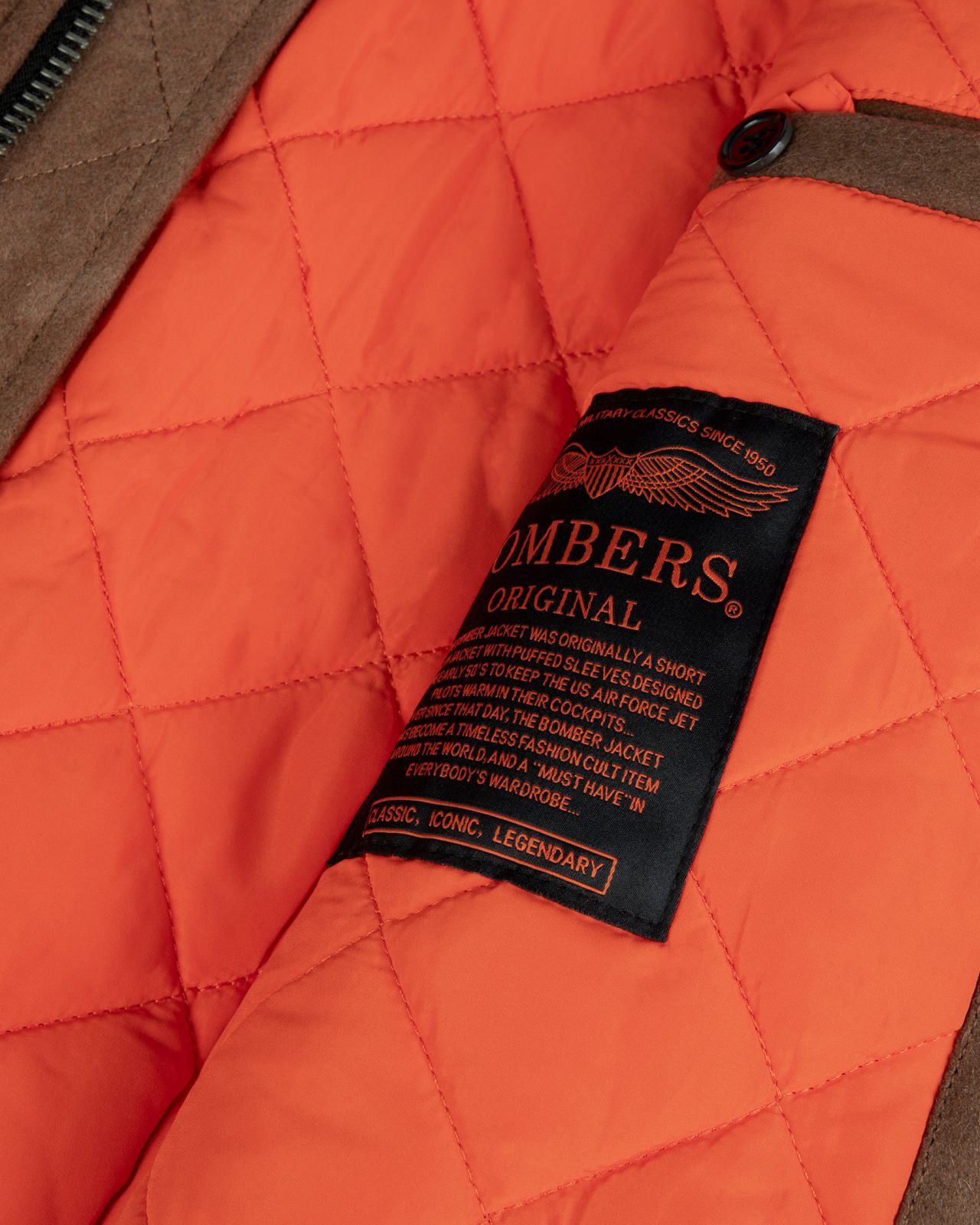 Blouson aviateur grande taille marron