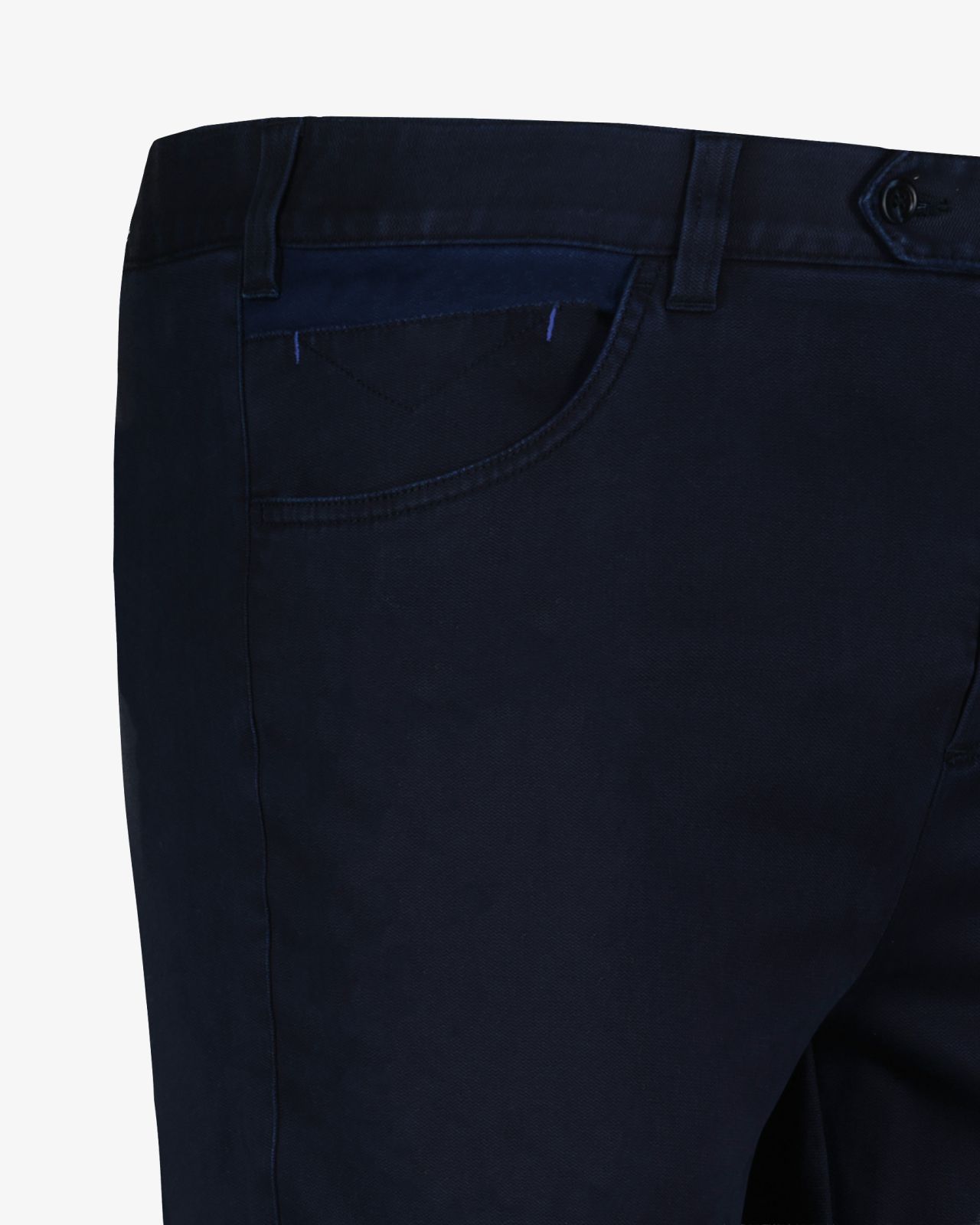 Pantalon chino grande taille armuré bleu marine