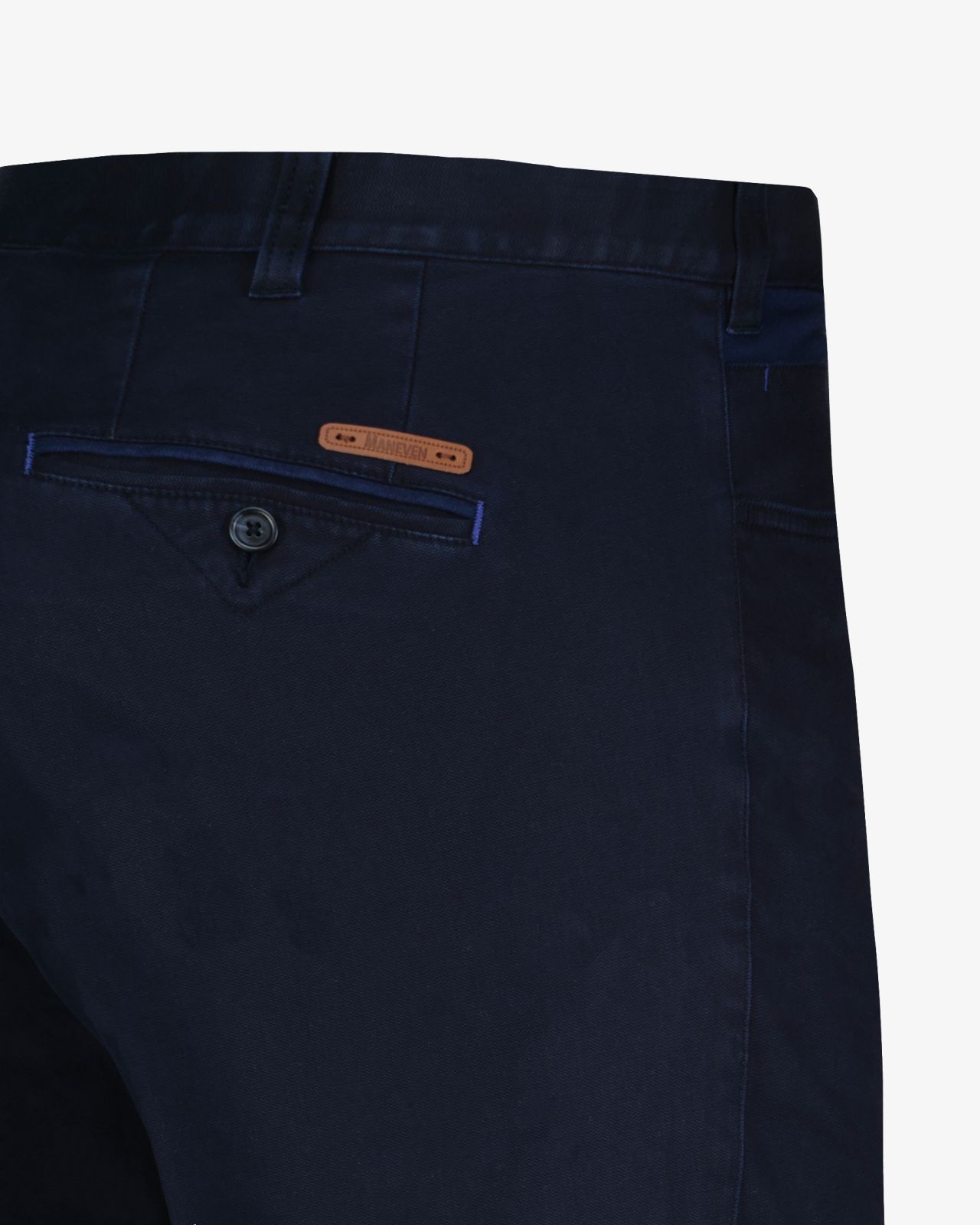 Pantalon chino grande taille armuré bleu marine