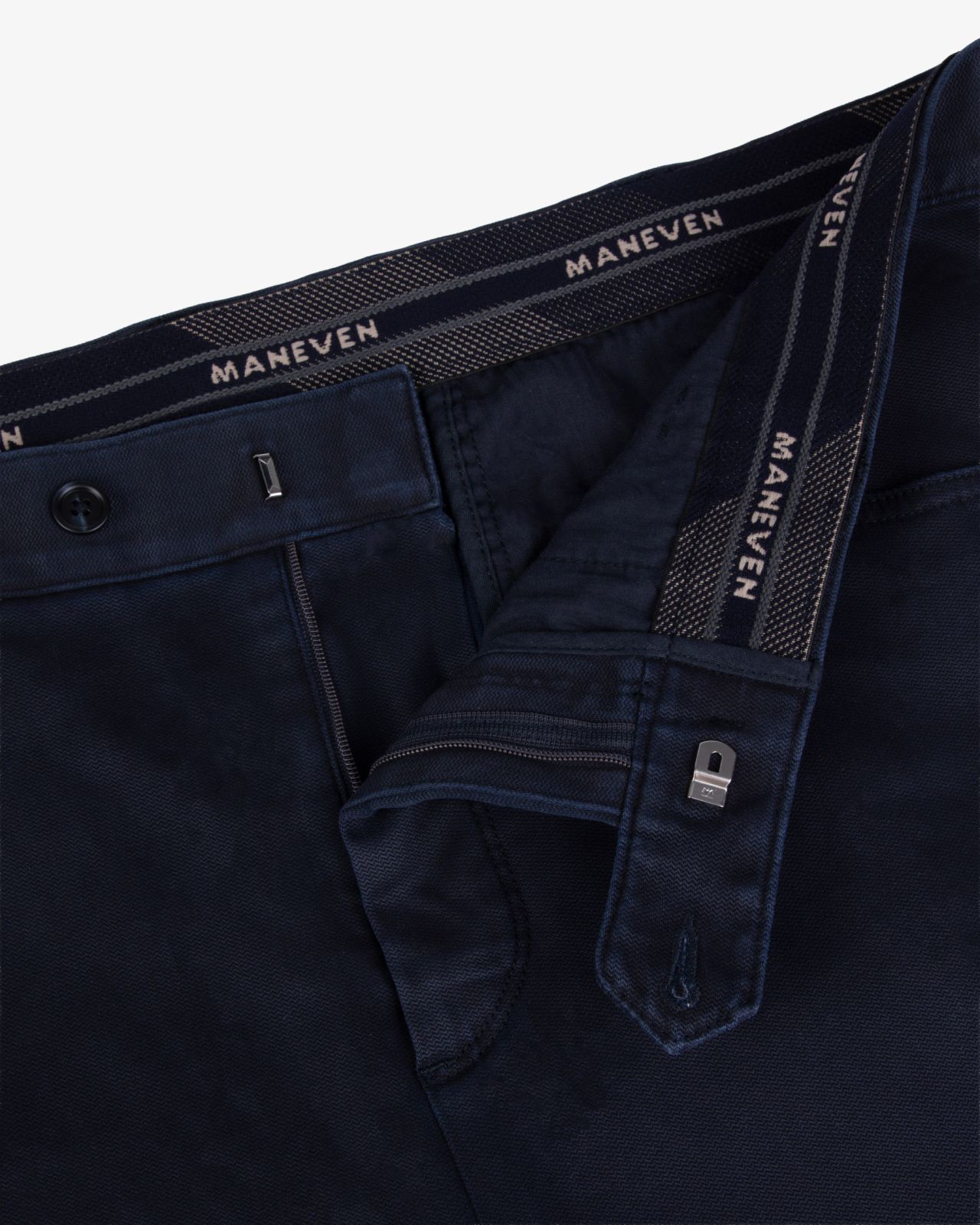 Pantalon chino grande taille armuré bleu marine