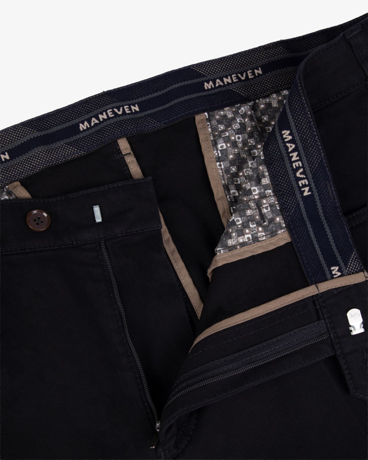 Pantalon chino grande taille twill noir