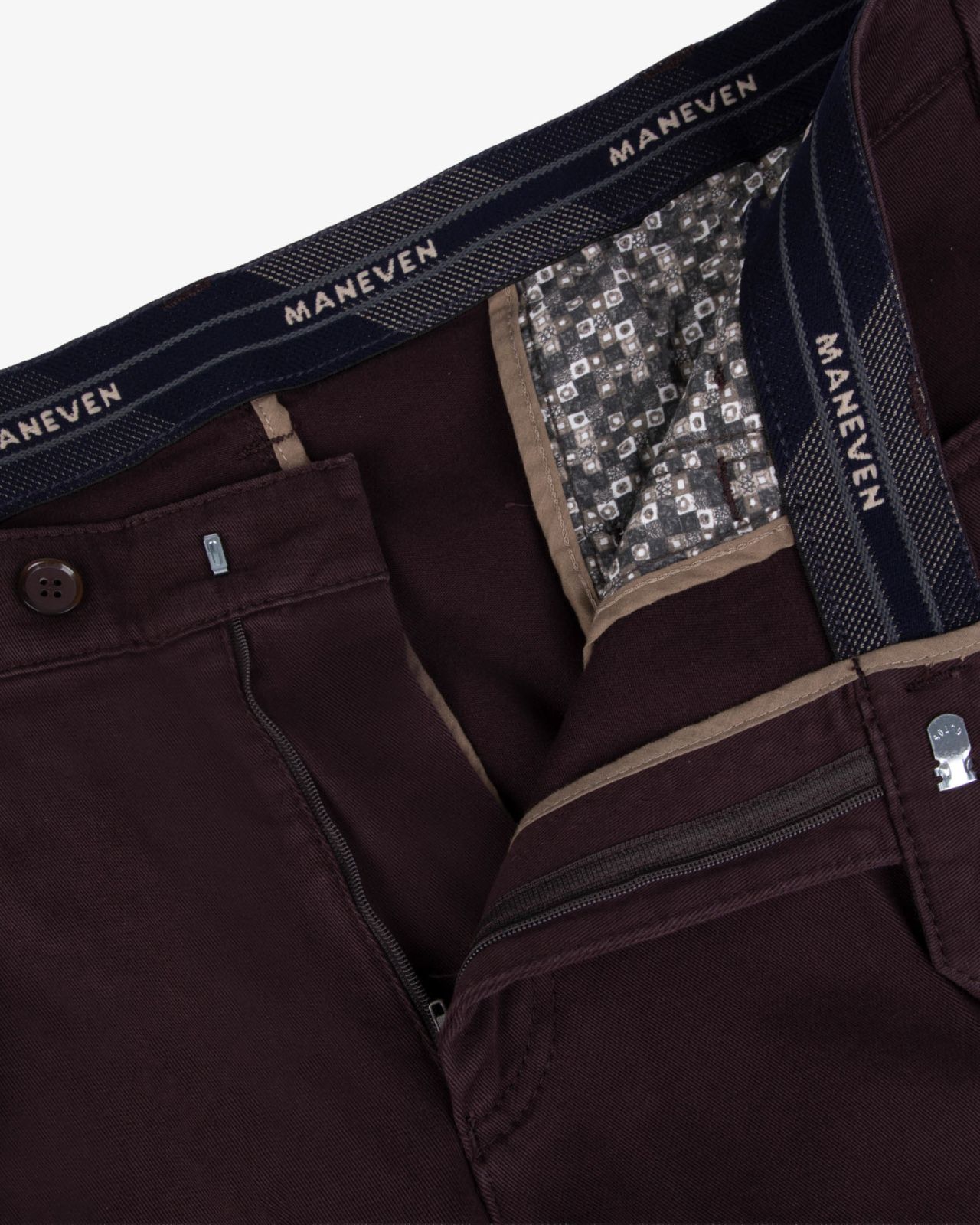 Pantalon chino grande taille twill bordeaux