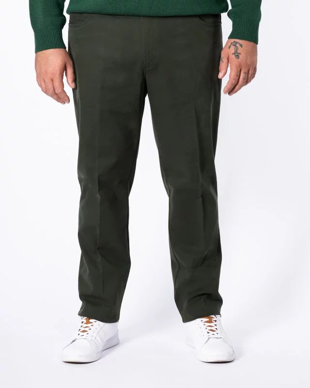 Pantalon chino grande taille twill vert