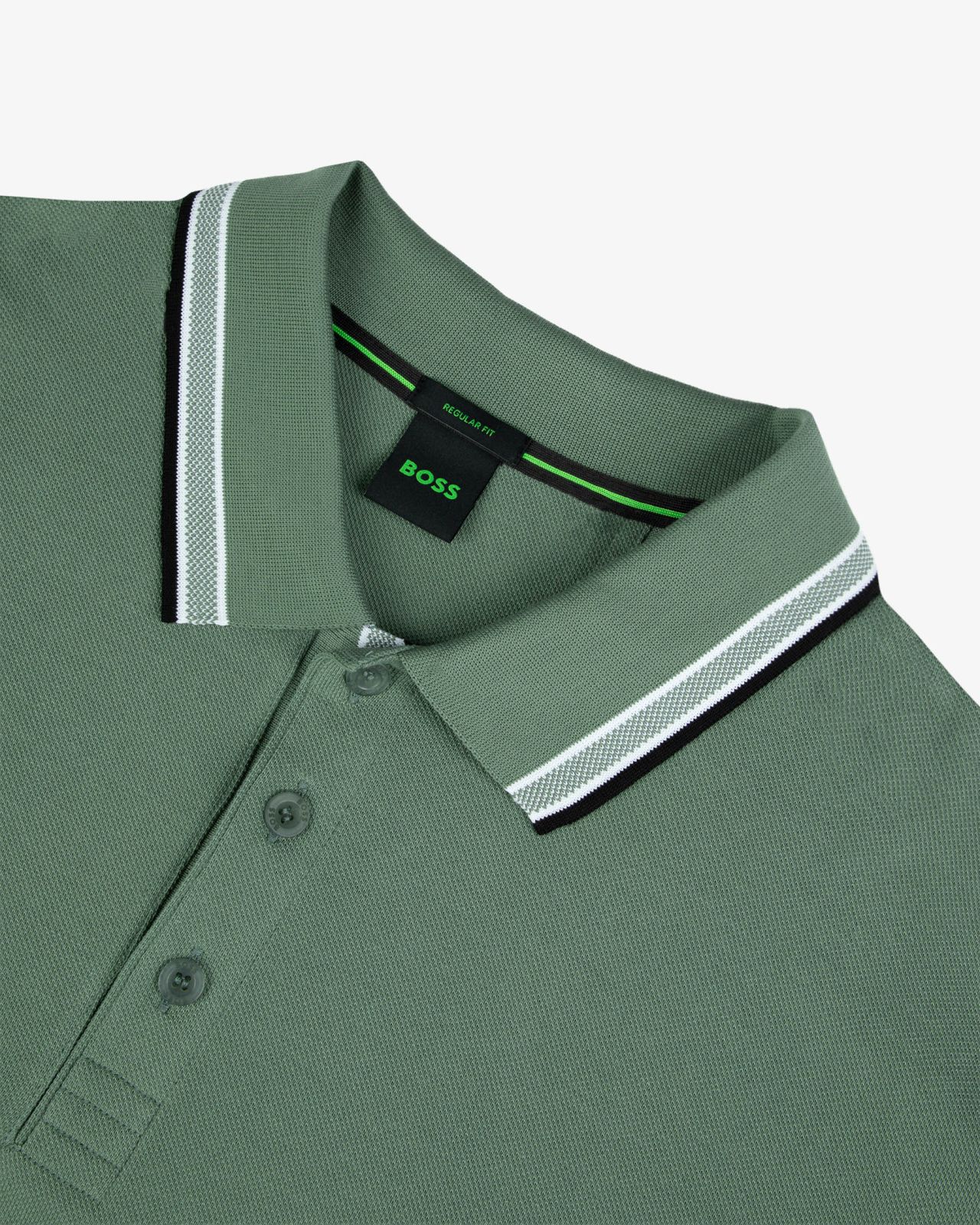 Polo manches longues grande taille vert