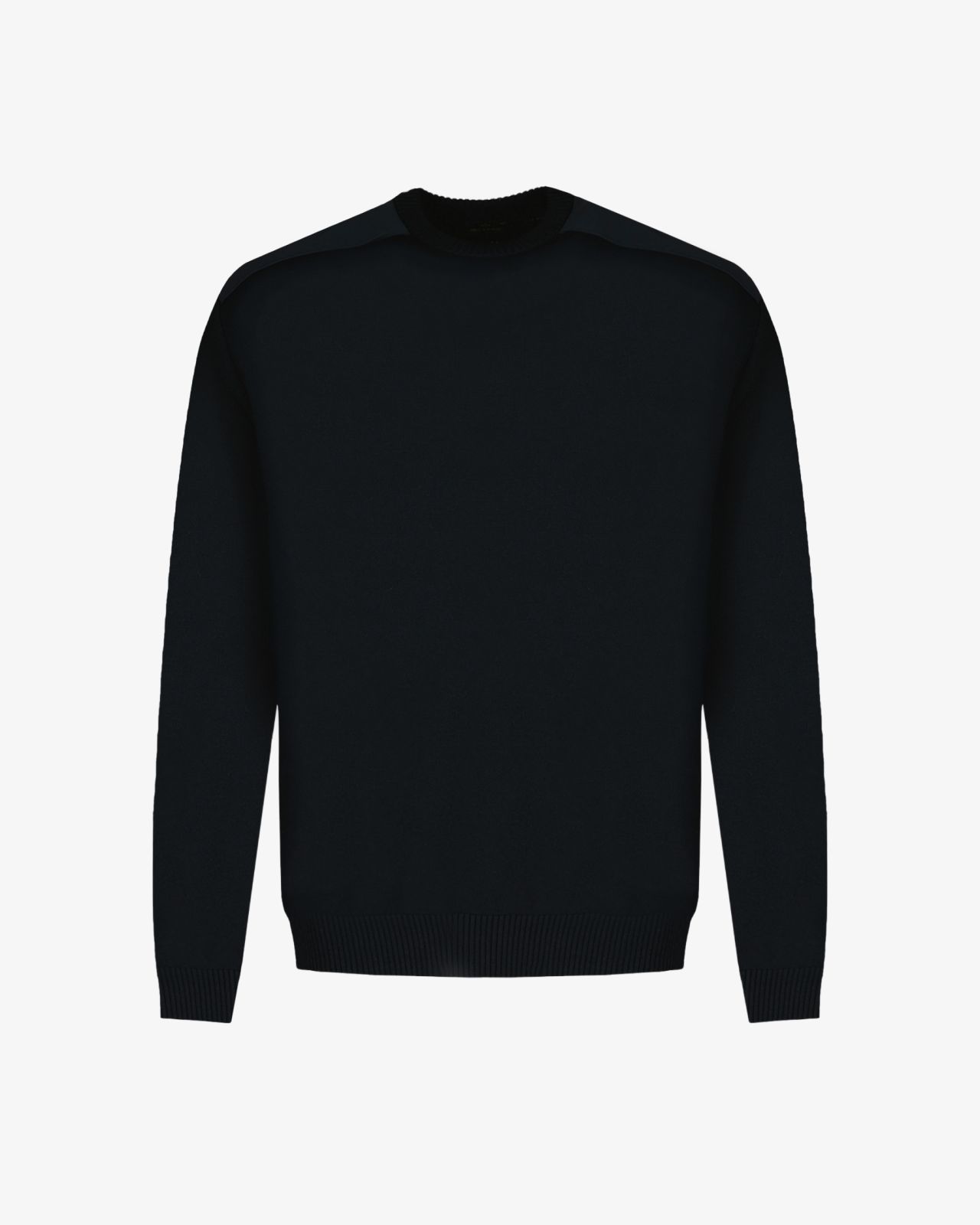 Pull col rond grande taille noir