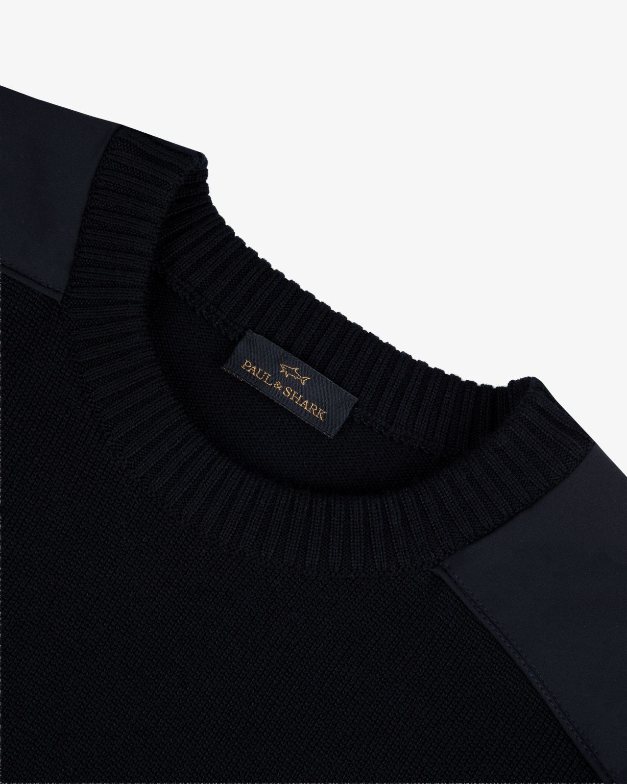 Pull col rond grande taille noir