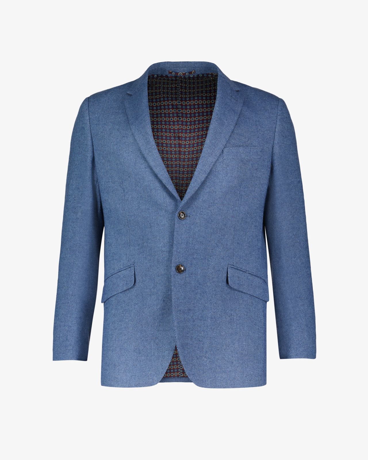 Veste en tweed grande taille bleu clair
