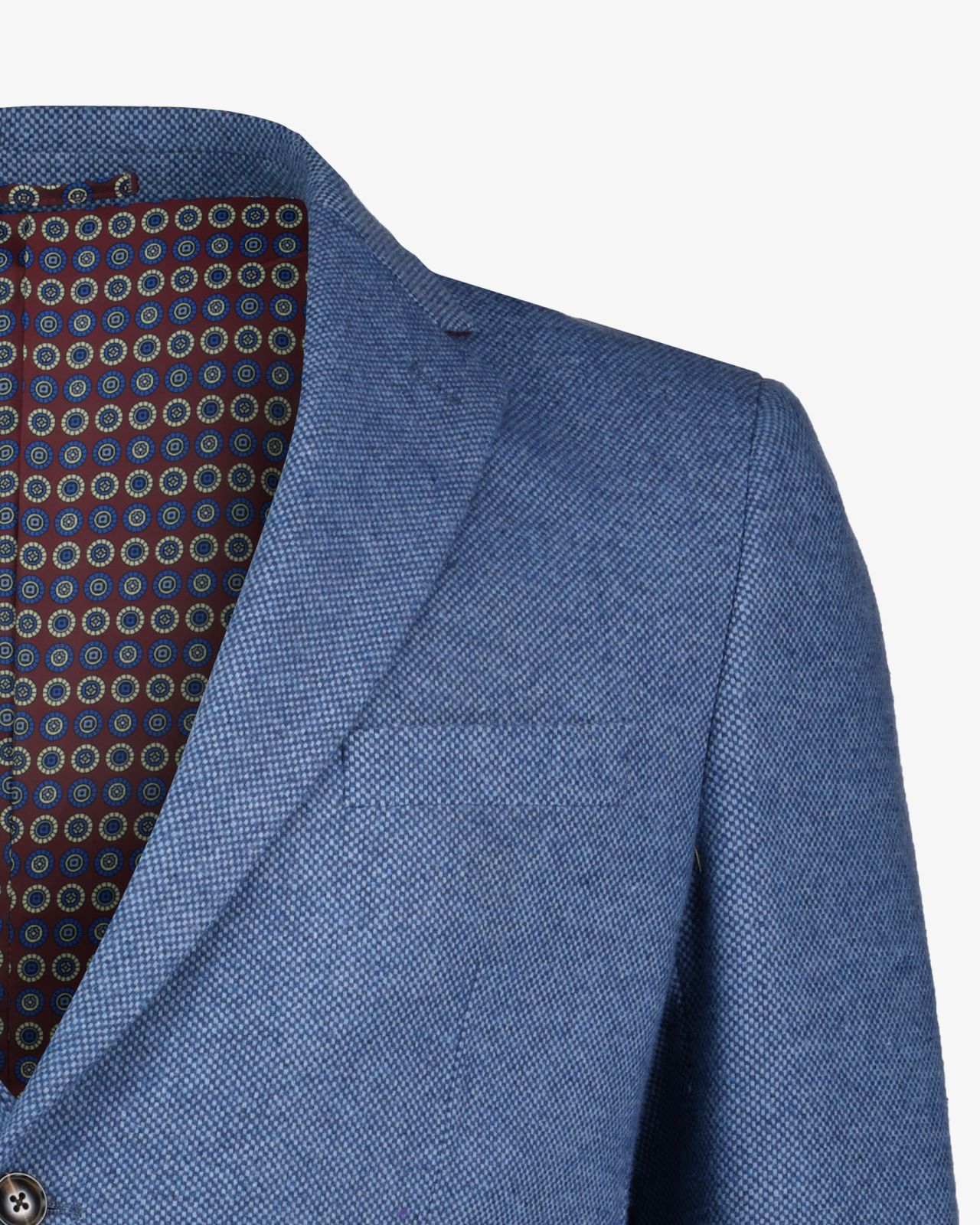 Veste en tweed grande taille bleu clair