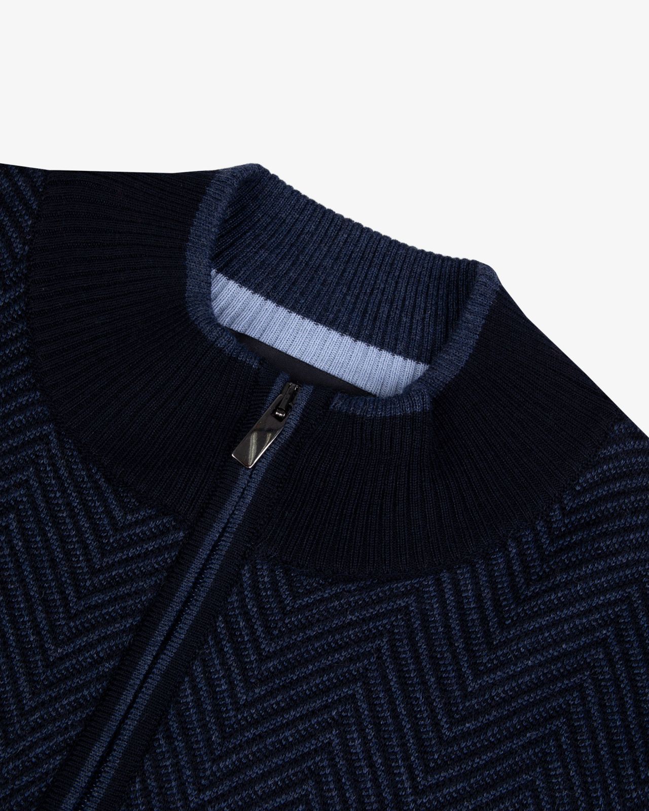 Pull col camionneur grande taille bleu marine