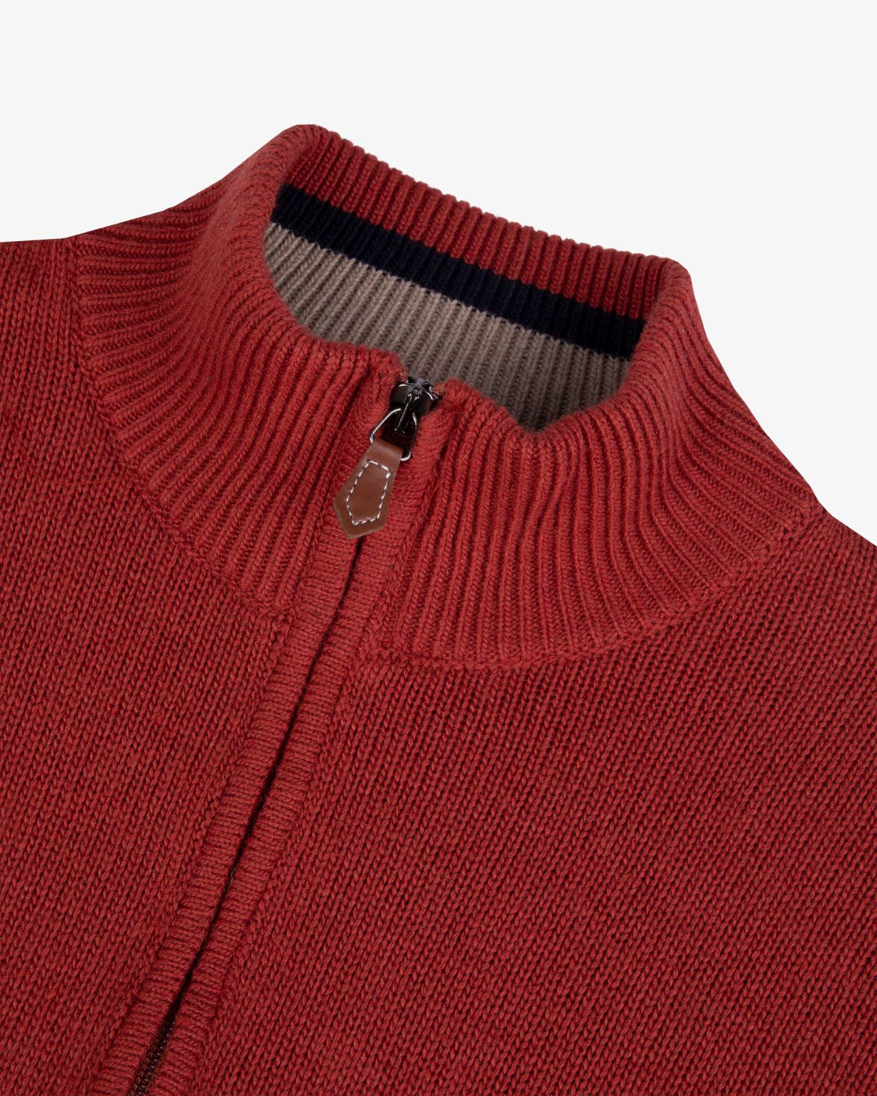 Pull col camionneur grande taille orange