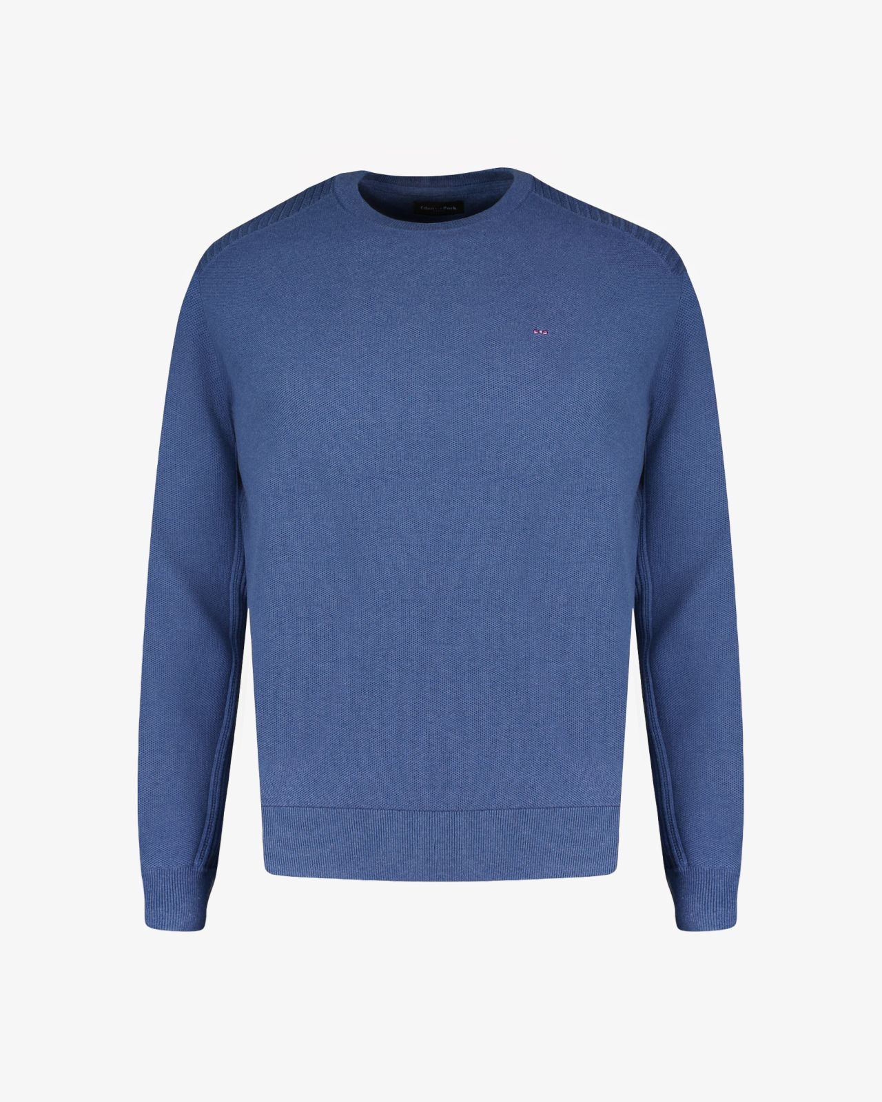 Pull nid d'abeille grande taille bleu indigo