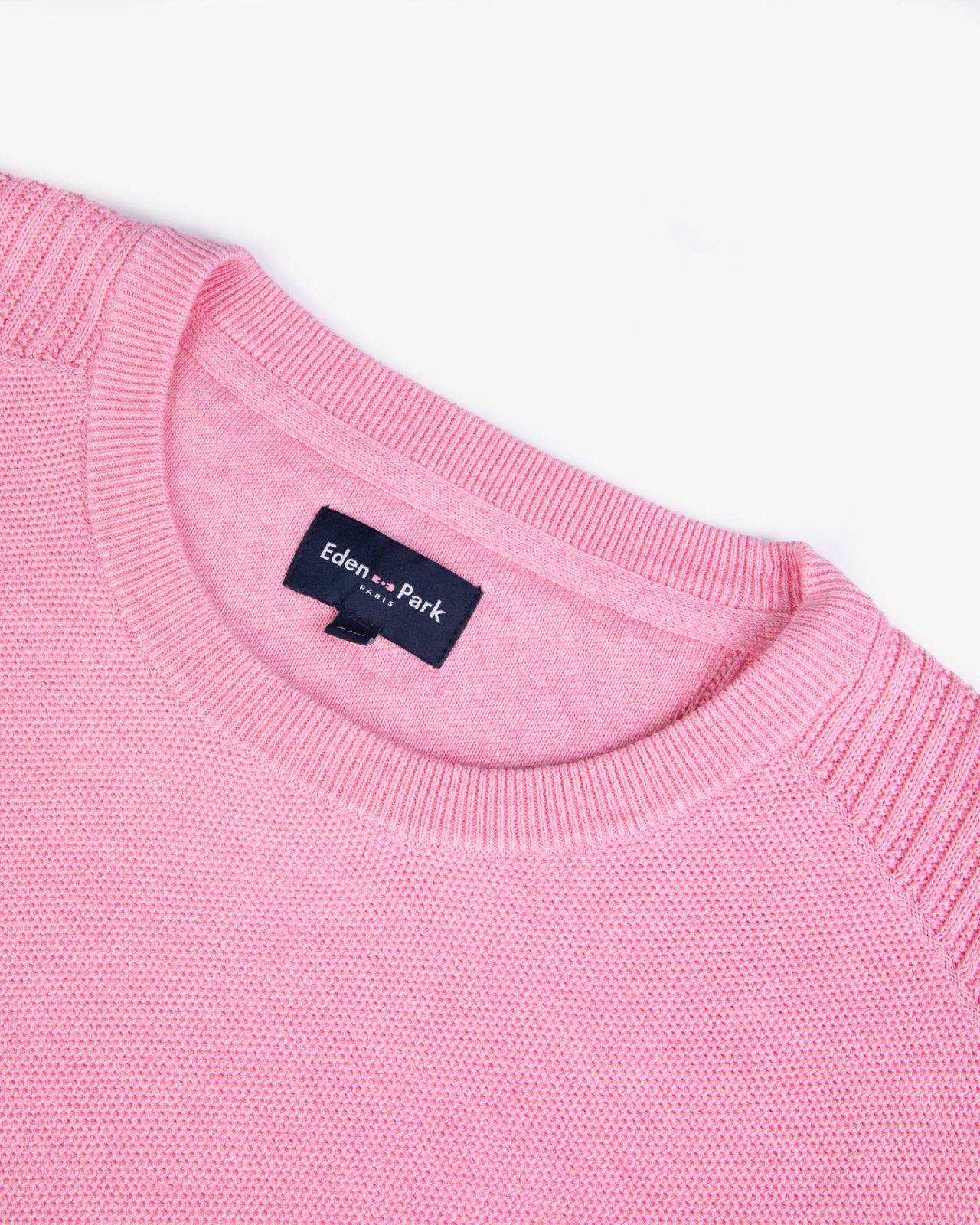 Pull nid d'abeille grande taille rose