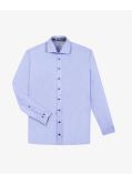 Chemise piqué non iron pour homme grand bleu