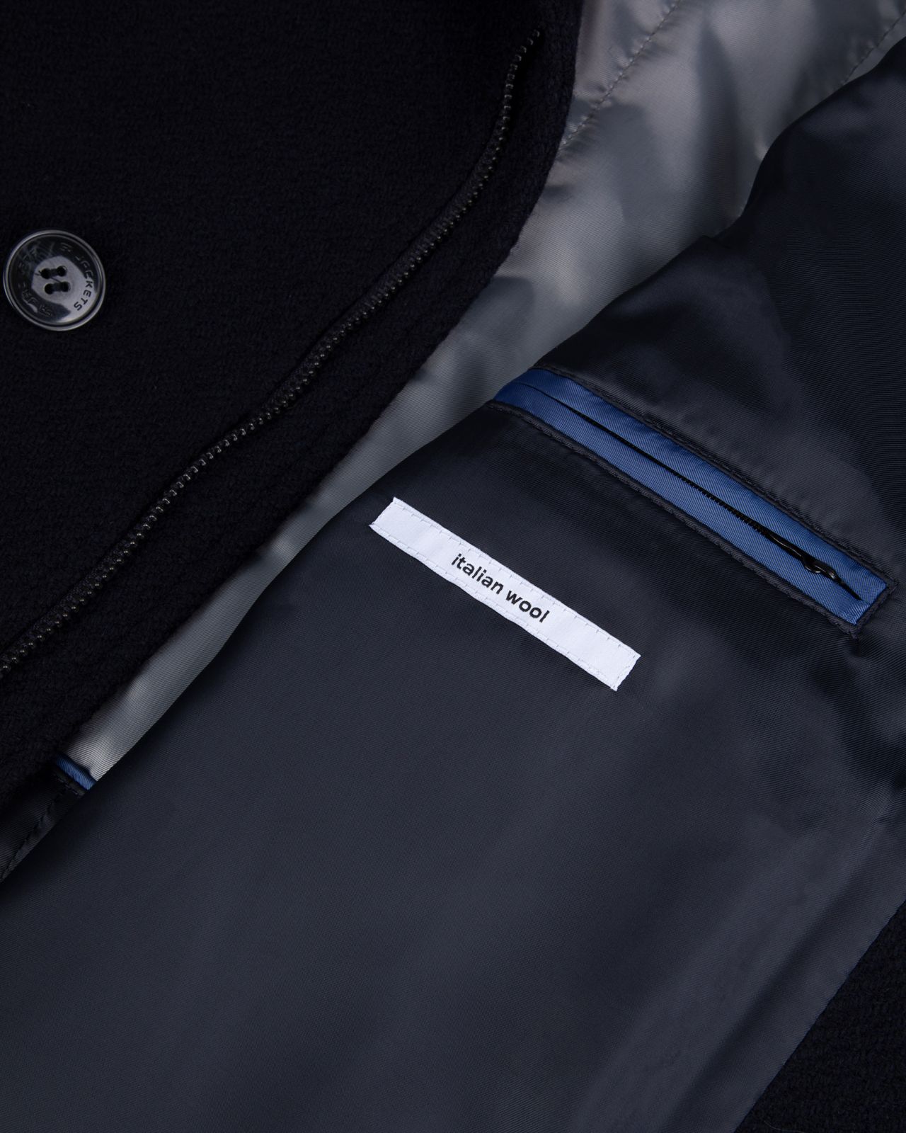 Manteau caban grande taille bleu marine