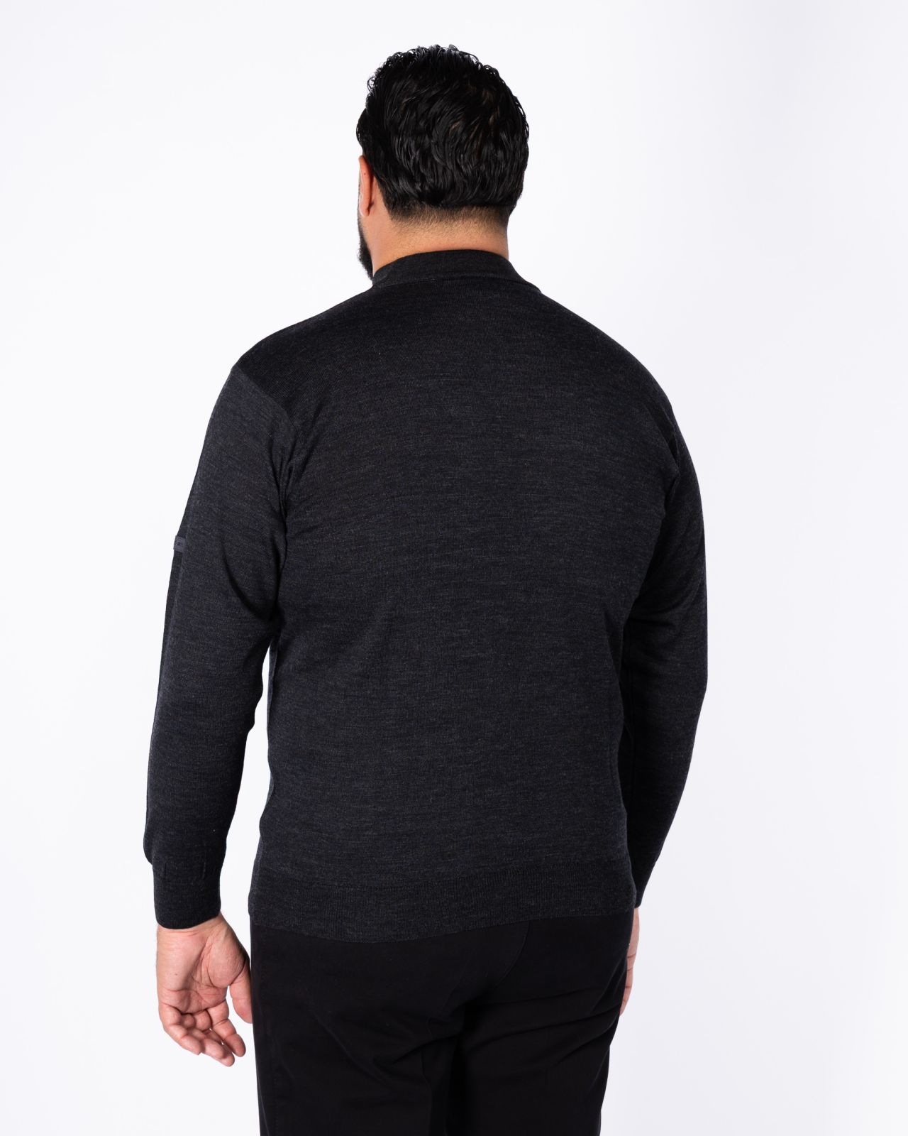 Pull mérinos grande taille anthracite