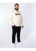 Sweat à capuche grande taille beige