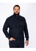 Gilet zippé grande taille bleu marine