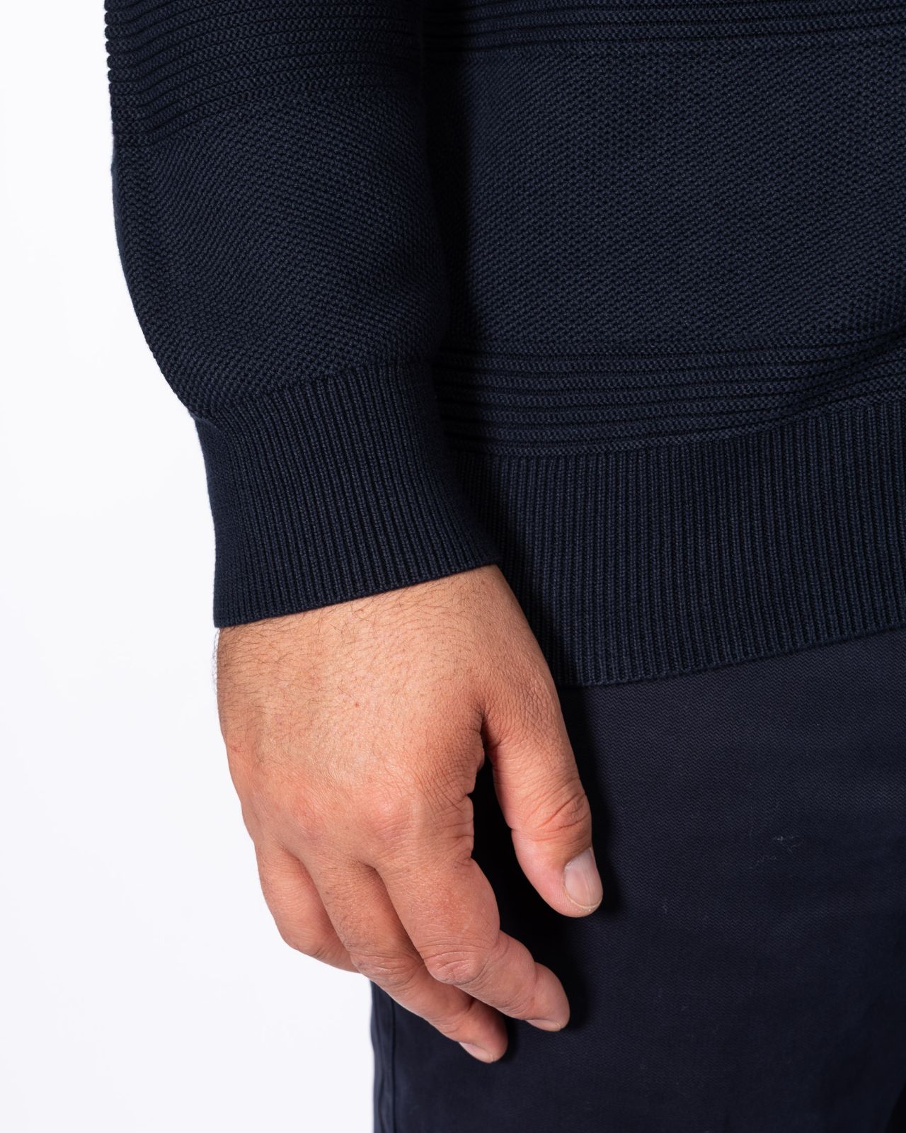 Gilet zippé grande taille bleu marine