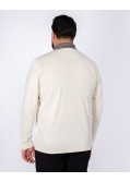 Polo manches longues grande taille blanc