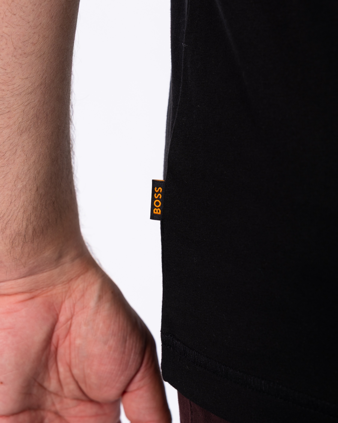 T-shirt col rond grande taille noir