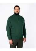Pull col camionneur grande taille vert