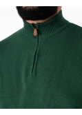 Pull col camionneur grande taille vert