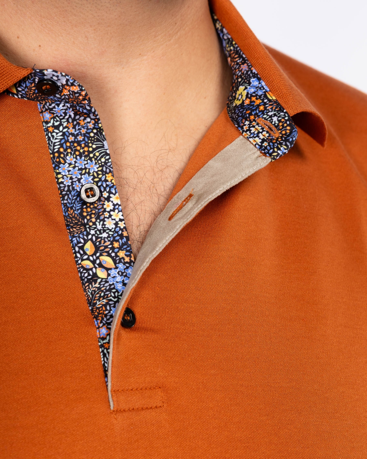 Polo jersey grande taille orange