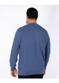 Pull nid d\'abeille grande taille bleu indigo