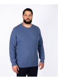 Pull nid d\'abeille grande taille bleu indigo