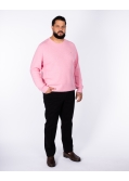 Pull nid d\'abeille grande taille rose
