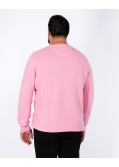 Pull nid d\'abeille grande taille rose