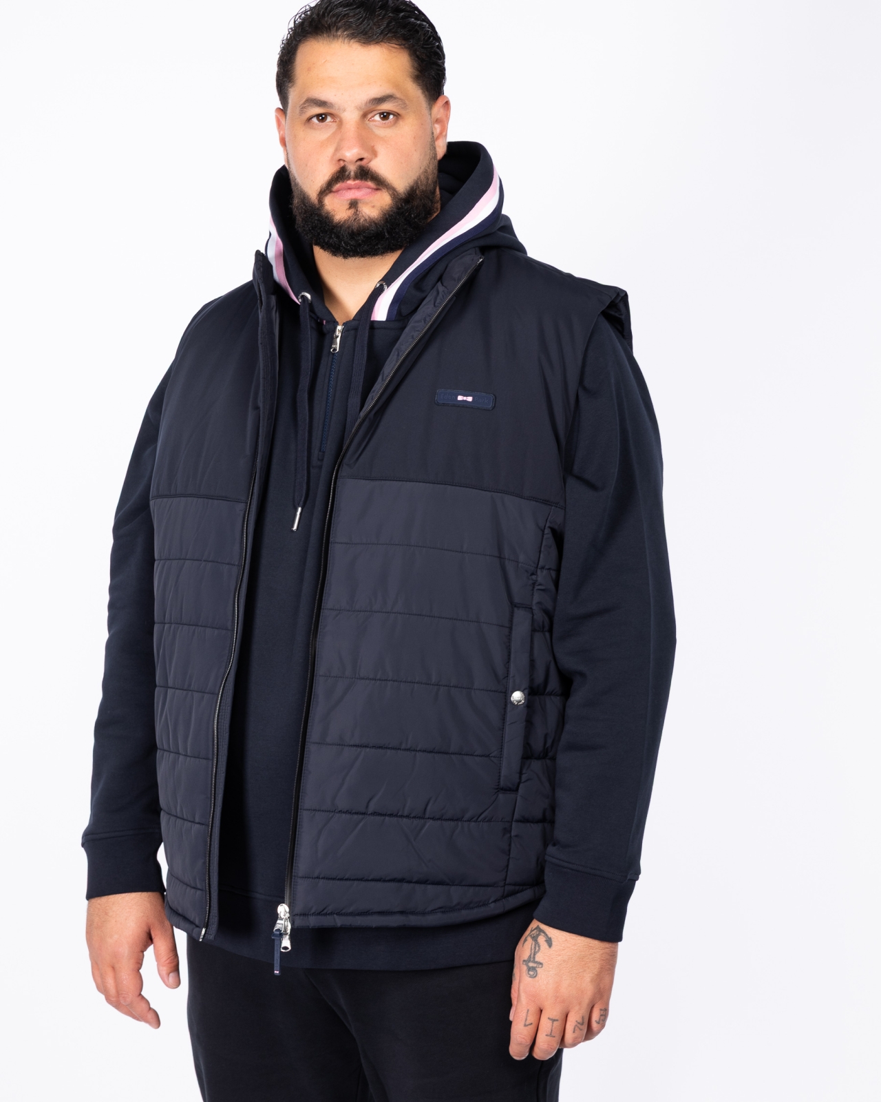 Doudoune sans manches technique grande taille bleu marine