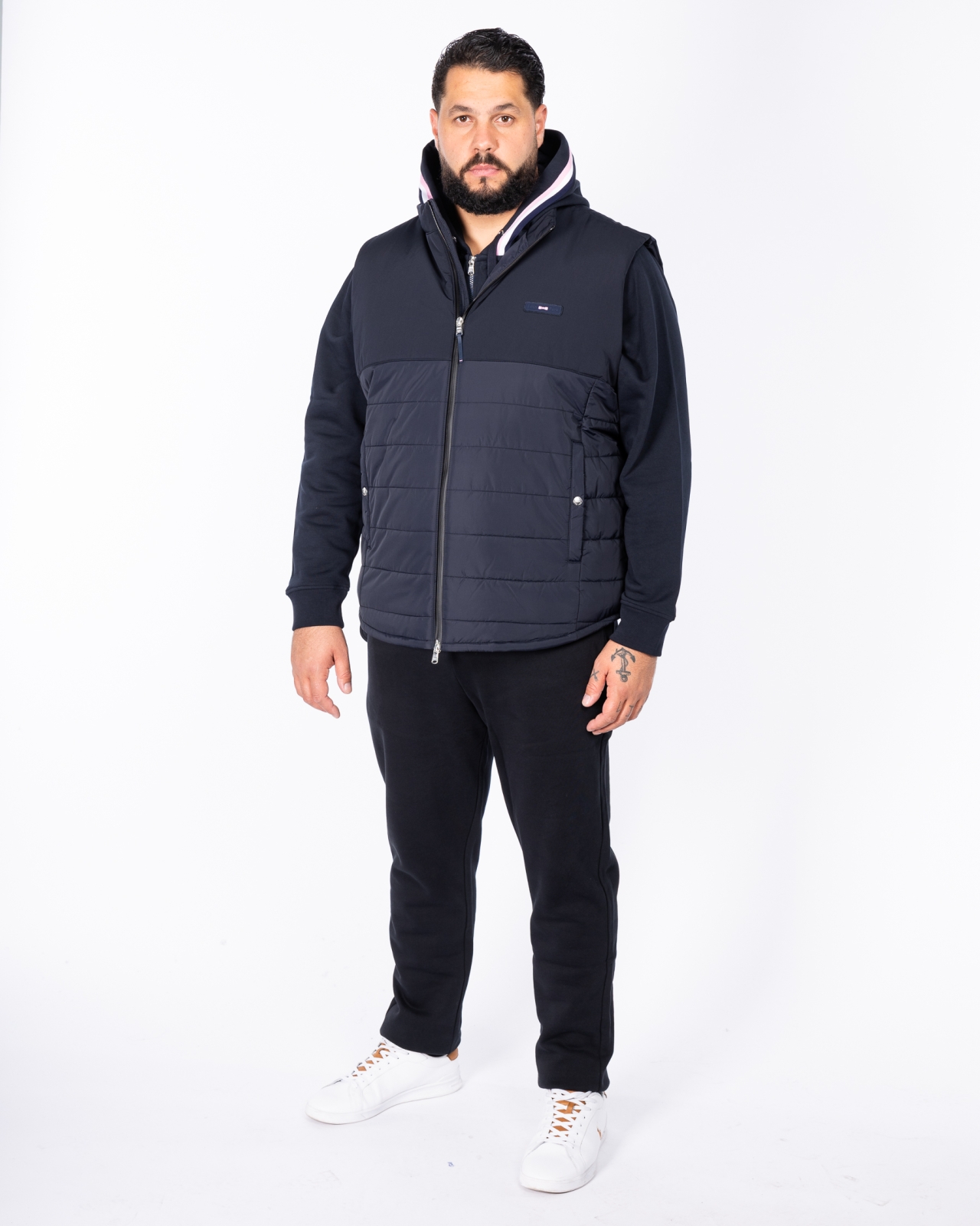 Doudoune sans manches technique grande taille bleu marine