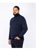 Pull col camionneur grande taille bleu marine