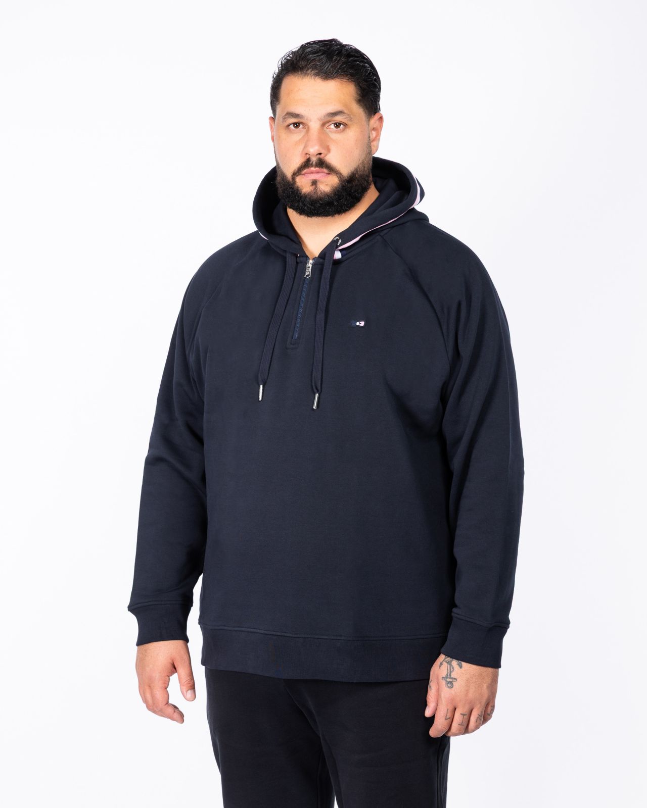 Haut de survêtement grande taille bleu marine