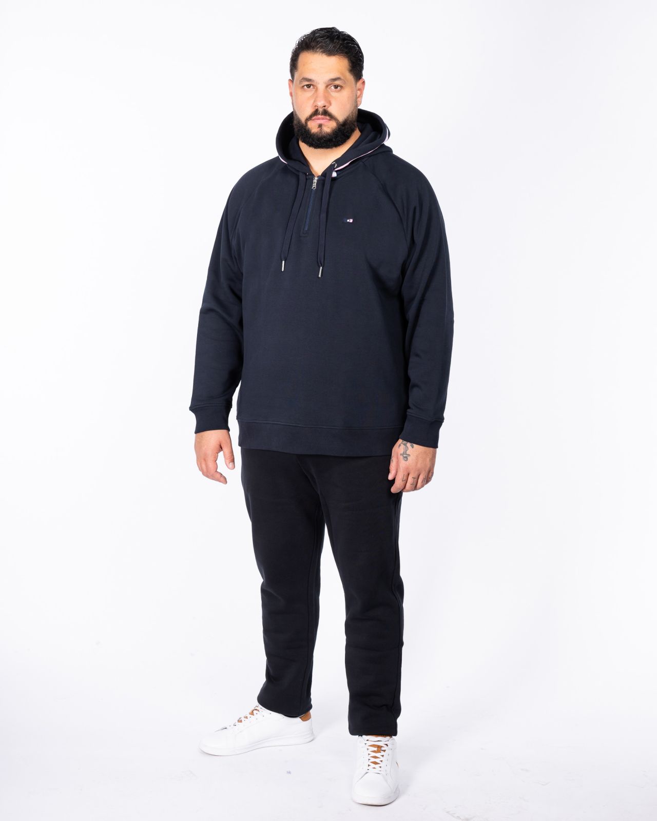 Haut de survêtement grande taille bleu marine