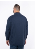 Chemise à pois grande taille bleu marine